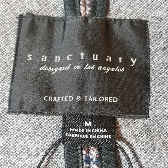 Sanctuary Daily Oxford Blazer Jacket Medium Single Button Plaid Preppy Workday - Picture 9 of 15